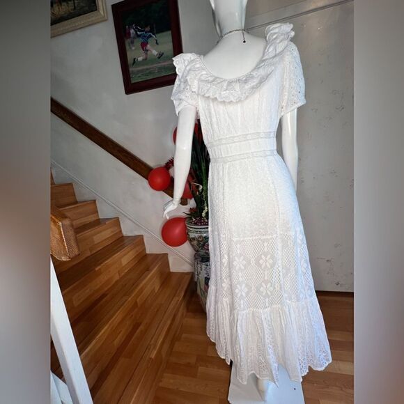 LoveShackFancy Stassie Dress in True White - Picture 5 of 7